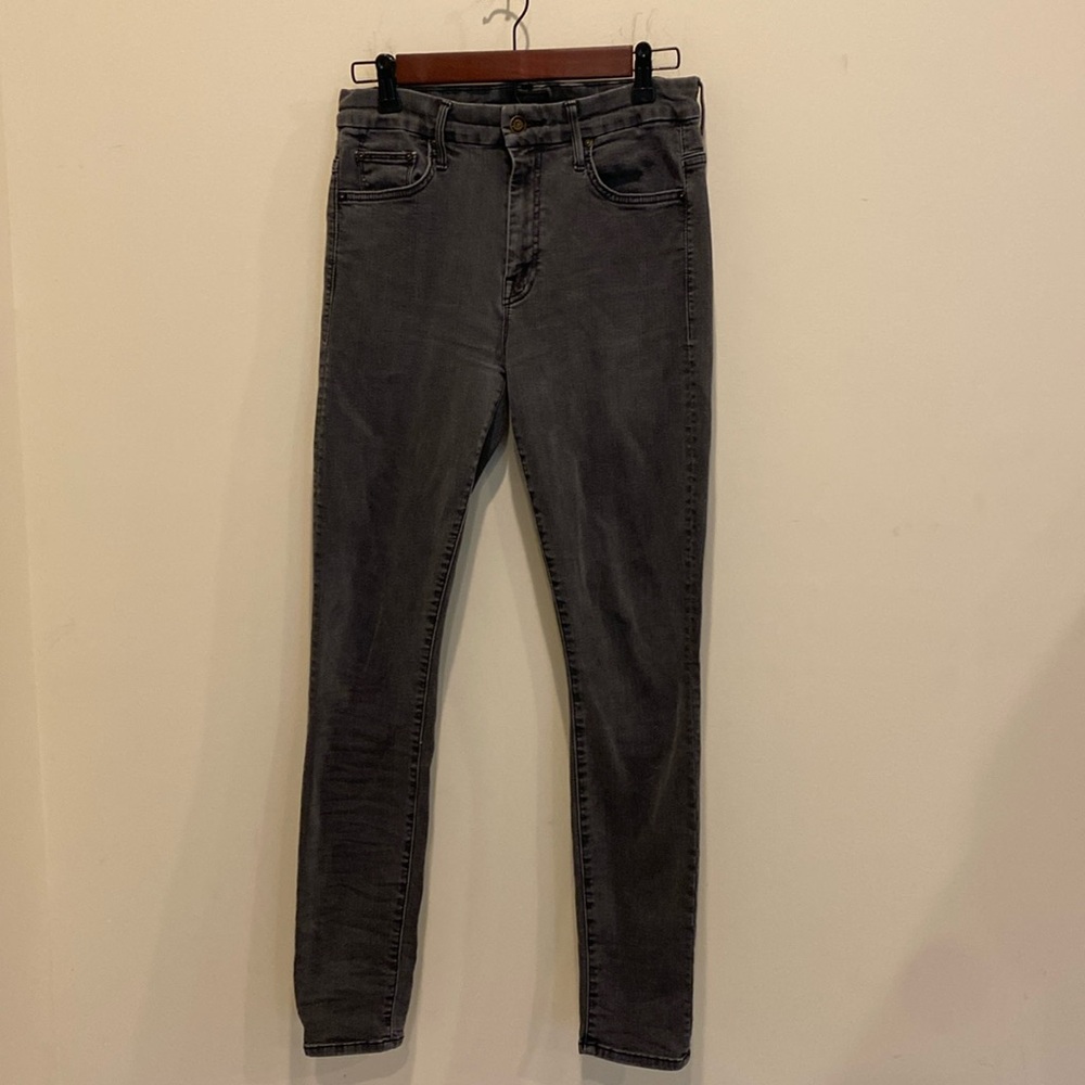 Mother High Waisted Looker Gray Dancing in the dark denim jeans sz 29